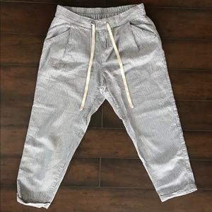 Old Navy grey striped pants